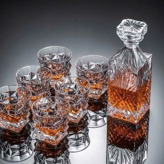 Bộ bình và ly Whisky pha lê cao cấp Set Decanter Wine Barwarer Household Drinkware⚜️TTHome⚜️ giá sỉ