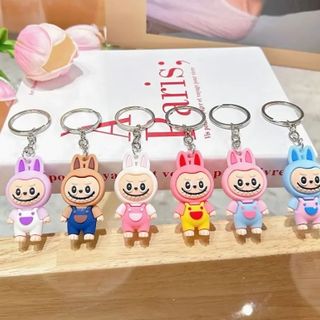 SET 10 TÚI MÙ MÓC KHÓA LABUBU NHIỀU MÀU
