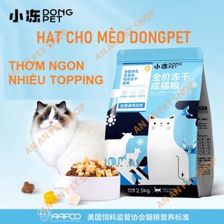 DONGPET Cao Cấp 3 vị - Hạt Mix Cá Sấy Khô Cho Mèo Kén Ăn 2.5kg