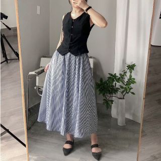 Chân váy dài dáng xòe rộng-LEMME