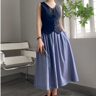 Chân váy dài dáng xòe rộng-LEMME