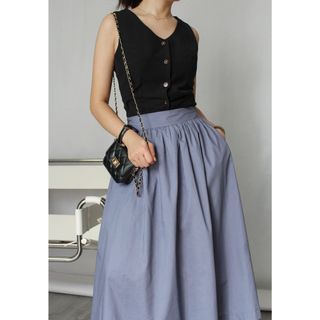 Chân váy dài dáng xòe rộng-LEMME