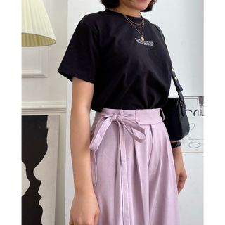 Quần culottes cạp cao dây eo hông