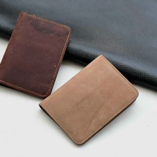 Ví cards sáp da bò ER01 - chất liệu da bò thật 100%