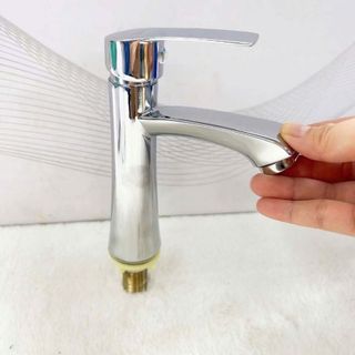 Vòi lavabo lạnh V230 bằng đồng mạ crom sáng bóng không bị hoen gỉ phù hợp lavabo âm bàn