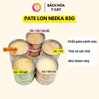 Pate Neeka cho mèo lon 85gr, dạng gravy gà xé và rau củ - Giá Sỉ