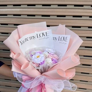 Bó Hoa Hồng Sáp Thơm Mix Màu Siêu Dễ Thương