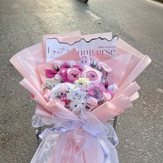 Bó Hoa Hồng Mix Gấu Labubu Siêu Xinh Giá Rẻ