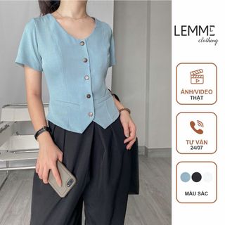 Áo nữ kiểu dáng croptop tay ngắn