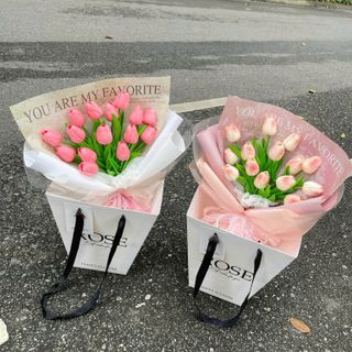 Bó Hoa Tulip 15 Bông Giá Rẻ