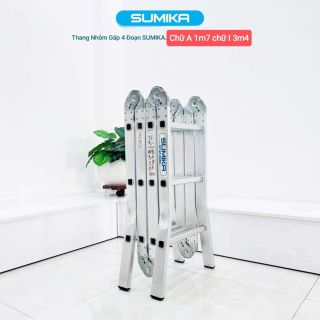Thang xếp 4 đoạn chữ A cao 1m7 Sumika