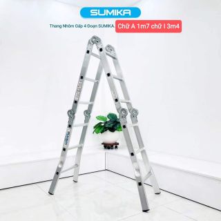 Thang xếp 4 đoạn chữ A cao 1m7 Sumika