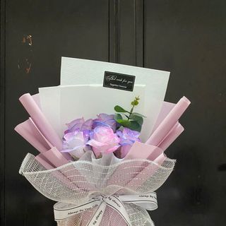 Bó Hoa Hồng Nhũ Kim Tuyến 5 Bông Giá Rẻ
