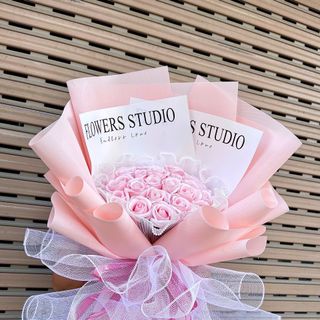 Bó Hoa Hồng Sáp Thơm 25 Bông Nhẹ Nhàng Siêu Xinh