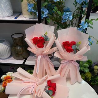 Bó Hoa Hồng Sáp Thơm 3 Bông Giá Rẻ Tại Hà Nội