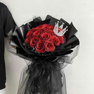 Bó Hoa Hồng Nhũ Kim Tuyến 20 Bông Siêu Sang Chảnh