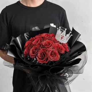 Bó Hoa Hồng Nhũ Kim Tuyến 20 Bông Siêu Sang Chảnh