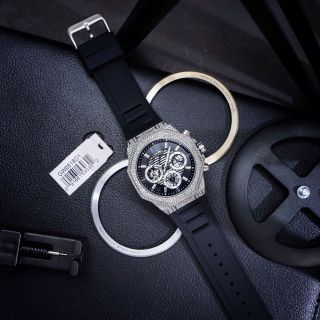 GUES GW0518G1, GW0518G1 Cut-thru Black Tone Watch 44mm