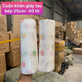 Cuộn khăn giấy lau bếp cỡ 25cm - 40 Tờ giá sỉ