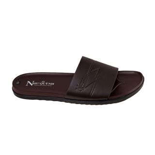 Dép da nam quai ngang thiết kế viền dập nổi trẻ trung, đế 2 lớp mã 04