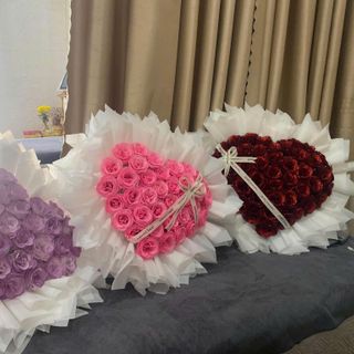 Sỉ Lẻ Hoa Hồng Sáp Thơm, Hoa Hồng Nhũ Kim Tuyến Trái Tim Giá Rẻ
