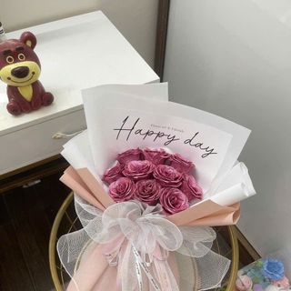 Bó Hoa Hồng Nhũ 10 Bông Giá Rẻ Tại Hà Đông