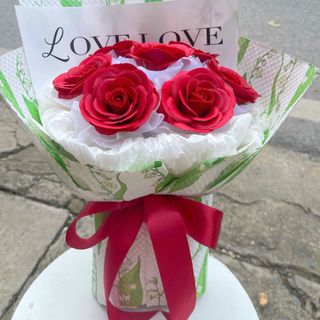 Bó Hoa Hồng Sáp Thơm 7 Lớp 7 Bông Siêu Dễ Thương