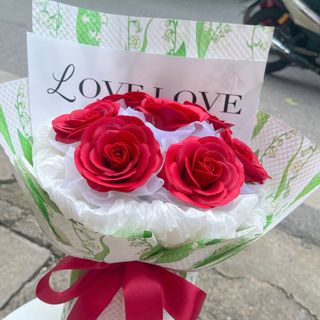 Bó Hoa Hồng Sáp Thơm 7 Lớp 7 Bông Siêu Dễ Thương