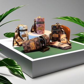 TÚI MINI KIÊM MÓC KHÓA KÈM KHĂN CHOÀNG ĐỰNG SON MÔI SIÊU YÊU WH247 - WINNIE HOUSE