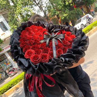 Bó Hoa Hồng Nhũ 50 Bông Giá Rẻ Tặng Người Yêu Siêu Đẹp