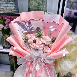 Bó Hoa Hồng Sáp Thơm Mix Giấy Cháy Cực HOT