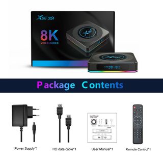 Thiết bị Androidbox Tivi X96X4Pro chip cao cấp S905X4 phiên bản đèn led RBG 2-16G