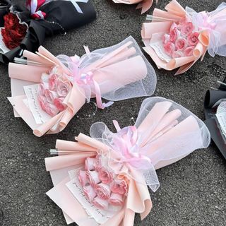 Bó Hoa Hồng Nhũ Kim Tuyến 11 Bông Siêu Chất
