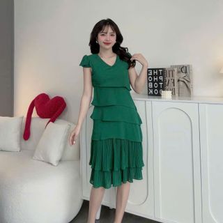 Đầm voan cao cấp, mềm mại, dự tiệc sang trong, thiết kế dáng chữ A giúp che khuyết điểm, dáng ngắn mini -N46
