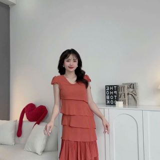 Đầm voan cao cấp, mềm mại, dự tiệc sang trong, thiết kế dáng chữ A giúp che khuyết điểm, dáng ngắn mini -N46