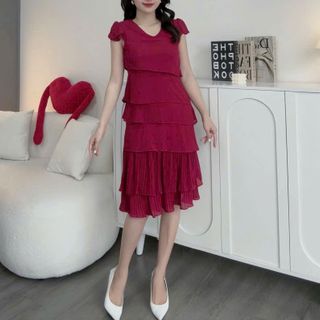 Đầm voan cao cấp, mềm mại, dự tiệc sang trong, thiết kế dáng chữ A giúp che khuyết điểm, dáng ngắn mini -N46
