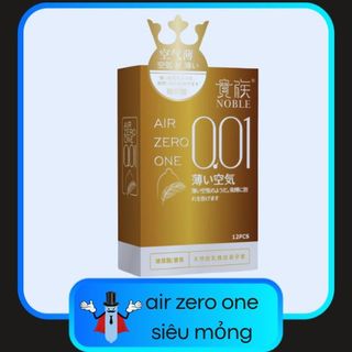 bao cao su 0.01 Air Zero One - siêu mỏng - nhiều gel - hộp 12 cái
