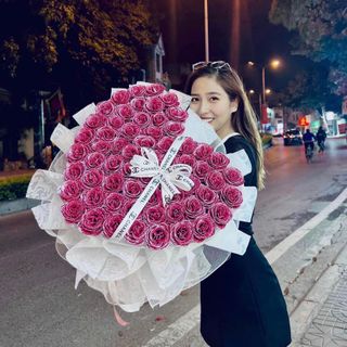 99 Bông Hoa Hồng Nhũ Hình Trái Tim Màu Hồng - Quà Tặng Ý Nghĩa Cho Người Yêu