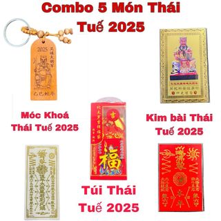 Combo Thái Tuế 2025 - Túi Thái tuế- Kim bài thái tuế - Móc khóa thái tuế - Phù thái tuế - Thẻ thái tuế đỏ- giá sỉ, giá buôn bán