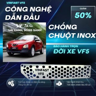 Chống chuột vf5 vinfast inox sáng bóng
