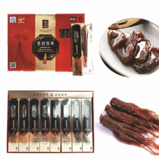 Hồng sâm củ tẩm mật ong Sobaek Hàn Quốc 300g (8 củ/hộp) - Red Ginseng Honeyed Whole Roots