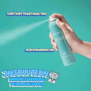 Xịt Chống Nắng Làm Mát Chiết Xuất Ngọc Trai JMsolution Marine Luminous Pearl Sun Spray Pearl 180ml