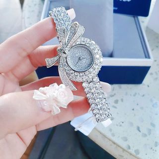 ĐỒNG HỒ NỮ CHÍNH HÃNG FUNMEI MẶT NƠ ĐÍNH FULL PHA LÊ ĐI KÈM TEM KÍCH HOẠT ĐIỆN TỬ BẢO HÀNH CHÍNH HÃNG 3