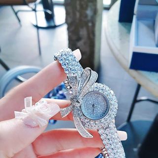 ĐỒNG HỒ NỮ CHÍNH HÃNG FUNMEI MẶT NƠ ĐÍNH FULL PHA LÊ ĐI KÈM TEM KÍCH HOẠT ĐIỆN TỬ BẢO HÀNH CHÍNH HÃNG 3
