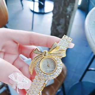 ĐỒNG HỒ NỮ CHÍNH HÃNG FUNMEI MẶT NƠ ĐÍNH FULL PHA LÊ ĐI KÈM TEM KÍCH HOẠT ĐIỆN TỬ BẢO HÀNH CHÍNH HÃNG 3
