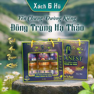 Xách 6 Hũ Yến Chưng Thượng Hạng Đường Kiêng Đông Trùng 35%
