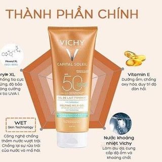 Kem Chống Nắng Vichy Thoáng Nhẹ Không Bóng Dầu SPF 50 50ml  Capital Soleil Dry Touch Protective Face Fluid SPF50 UVB+UVA