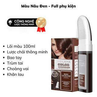 Dầu Gội Phủ Bạc Dưỡng Tóc Weilaiya (Hộp 100ml kèm túi giấy)
