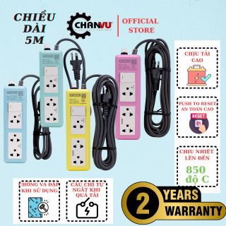 Ổ cắm điện cao cấp 5m Suntech 3 cổng, 1 công tắc, công suất lớn, chịu tải cao đến từ Thái Lan