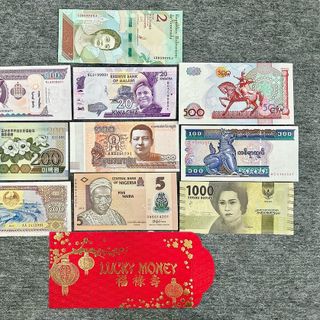 Sỉ Bộ Tiền 10 Tờ 10 Nước, Quốc Gia Khác Nhau - Thích Hợp Làm Quà Tặng, Sưu Tầm, Kỉ Niệm, Lì Xì Tết giá sỉ - giá bán buôn